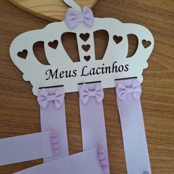 Porta laços 3 fitas Coroa